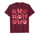 Happy Valentines Coquette Bow Dog Paw XOXO Pet Girl Women T-Shirt