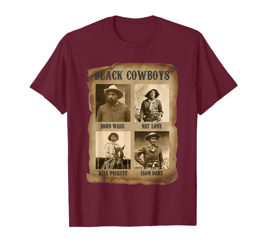 Black Cowboys Legends Western African American Wild West T-Shirt