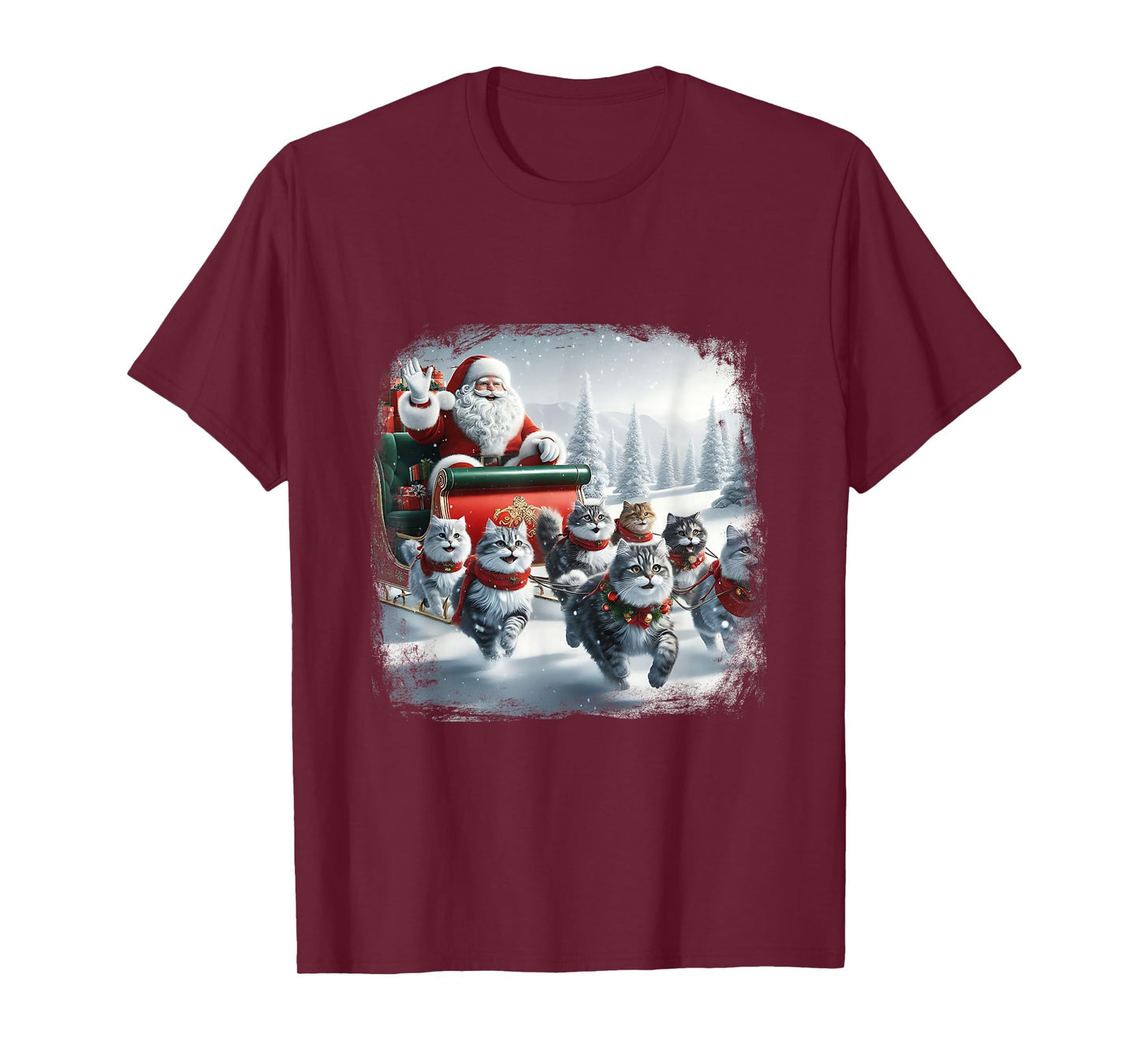 Christmas Cat Funny Cats for Everybody Xmas Men Women Santa T-Shirt