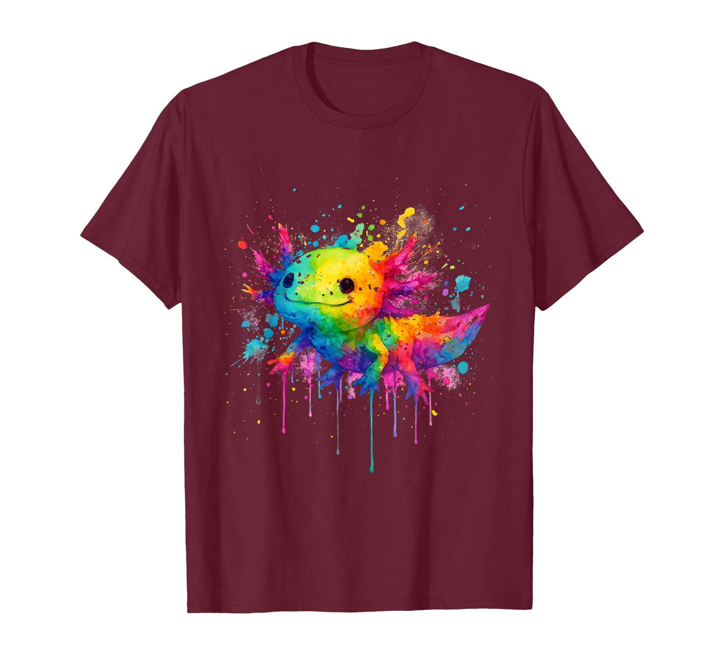 Cute Pet Lover Colorful Paint Color Axolotl Vibrant T-Shirt