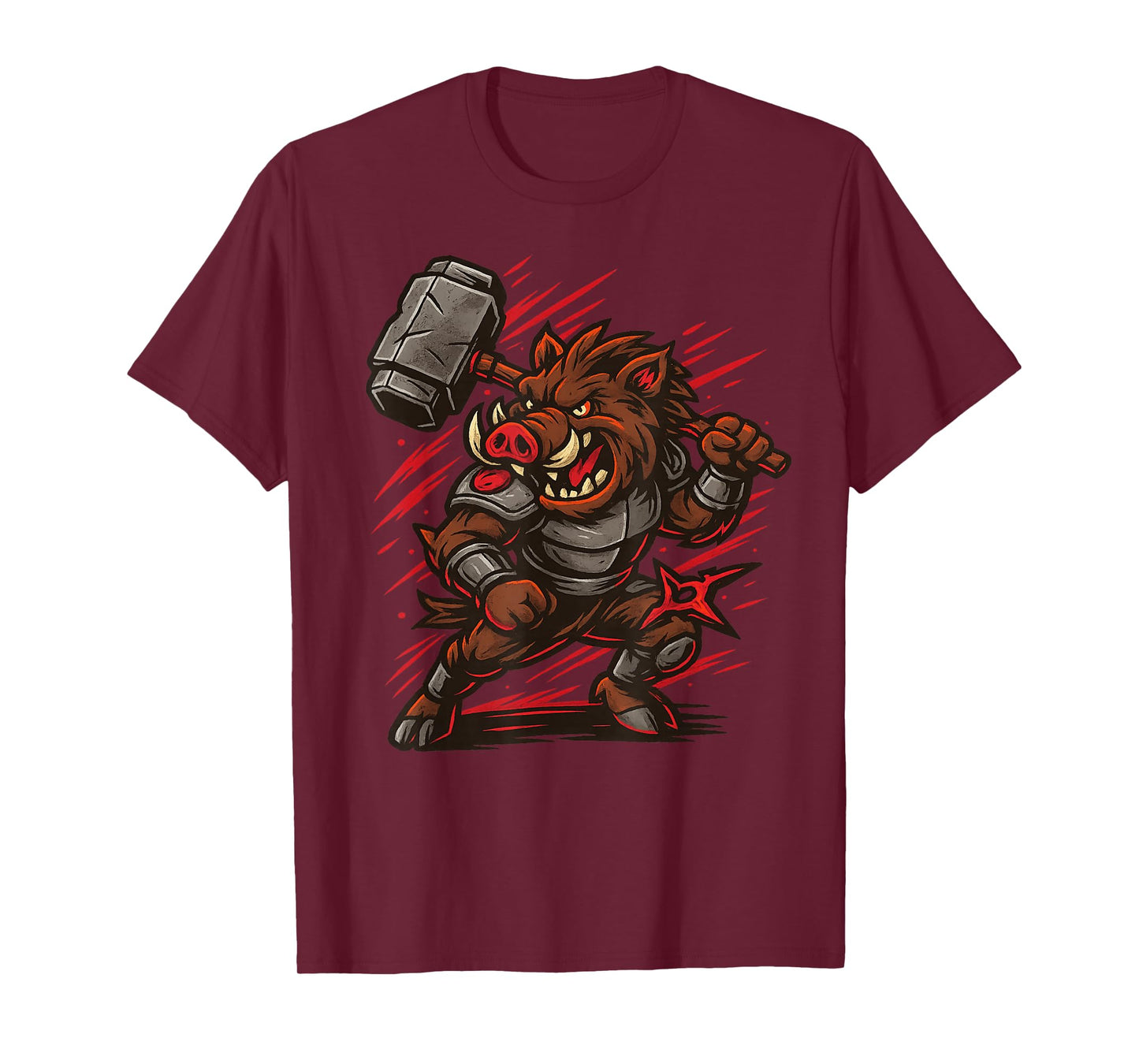 Boar Breaker with Warhammer Design for Comic Lover and Boar T-Shirt