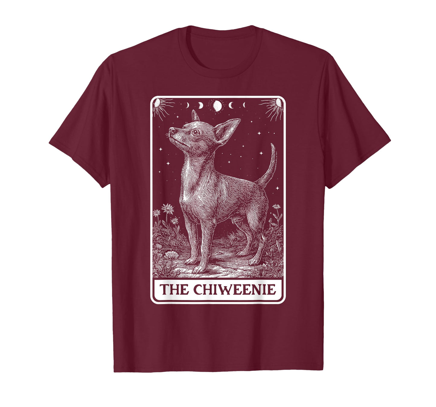 The Chiweenie Dog Tarot Card Witchy Moon T-Shirt