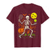 Pickleball Skeleton Spooky Boys Halloween Pickleball Player T-Shirt