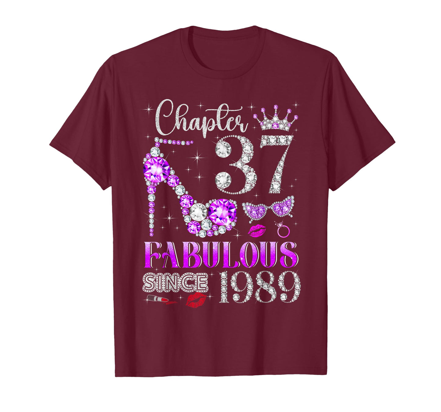 Chapter 37 Fabulous Since 1989 37Th Birthday Ladies Girls T-Shirt