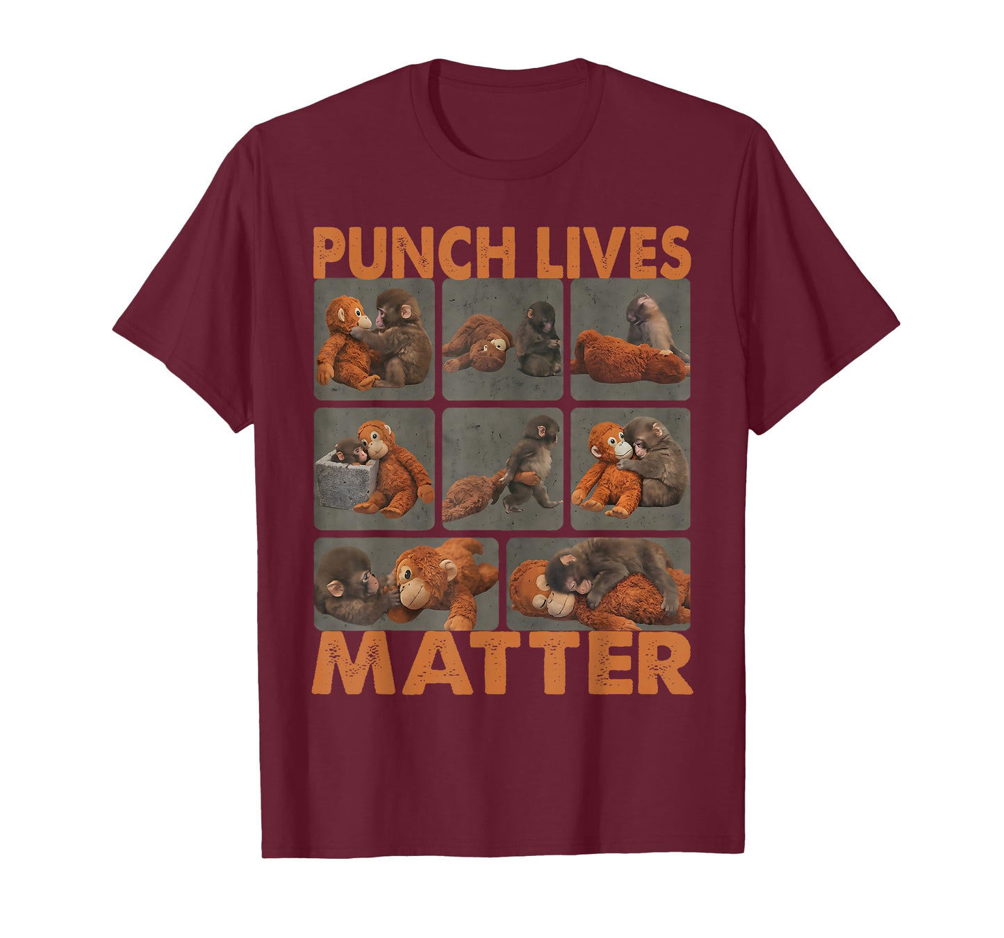 Punch Lives Matter Cute Punch Monkey Stuffed Animal T-Shirt