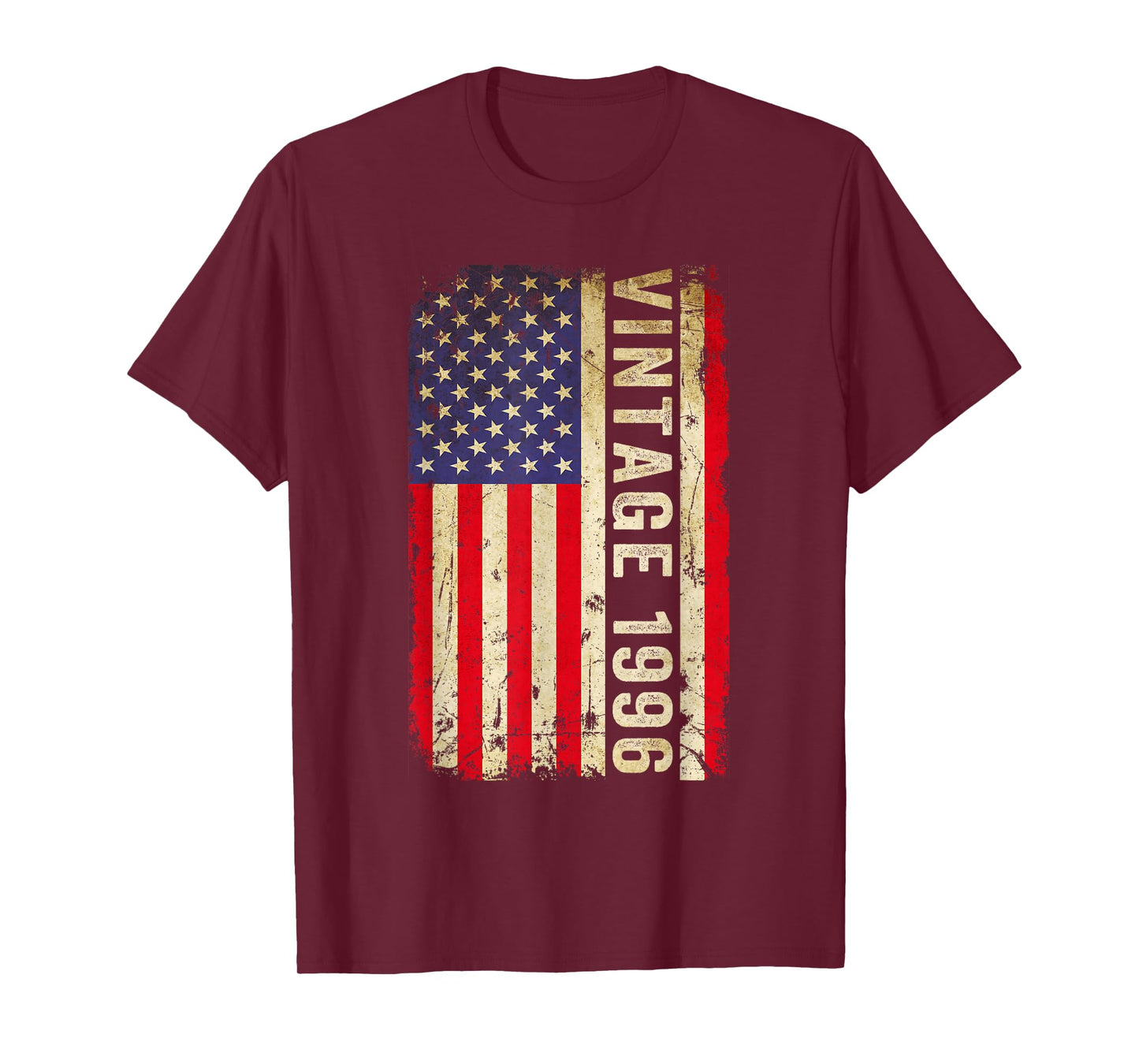 Vintage 1996 American Flag 30th Birthday Gifts Men Women T-Shirt