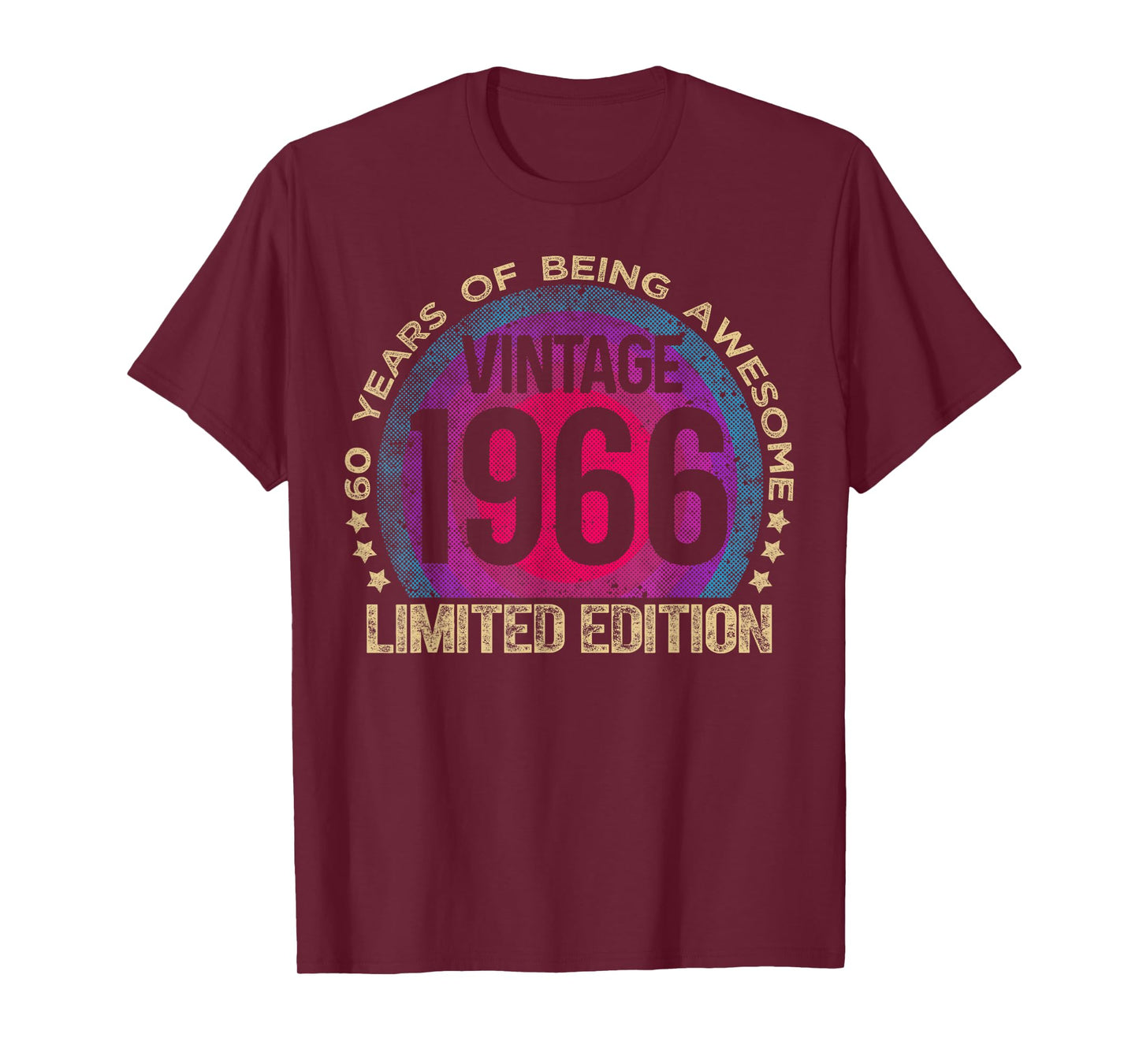 60 Year Old Gifts Vintage 1966 Limited Edition 60th Birthday T-Shirt