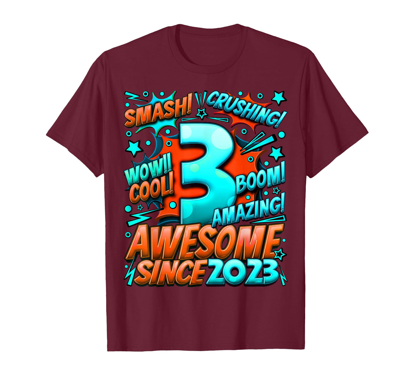3 Year Old Gifts for Boys 3rd Birthday Boy 3 Year Old Boy T-Shirt