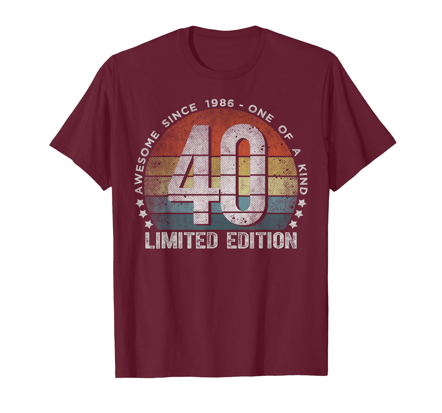 40 Year Old Gifts Vintage 1986 Limited Edition 40th Birthday T-Shirt