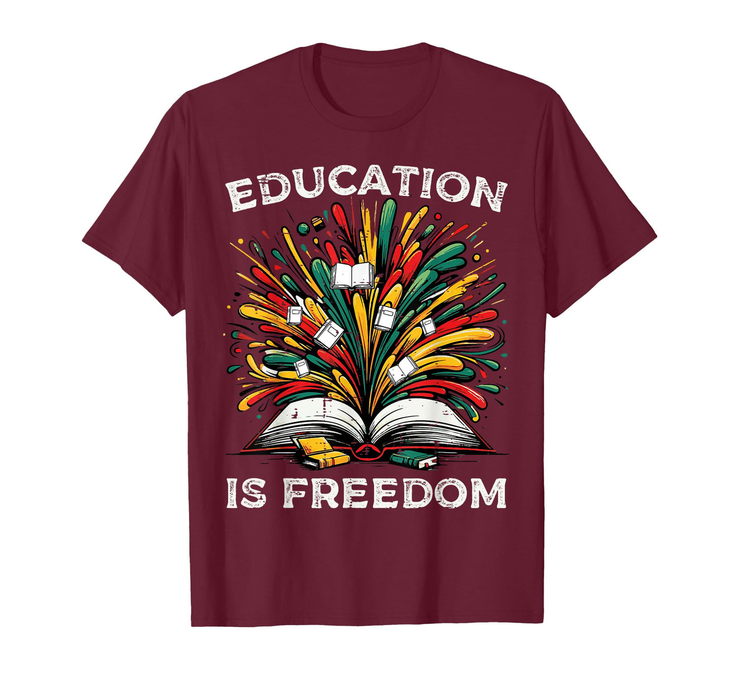 Black History Book Education Freedom Teacher Women Men Kids T-Shirt