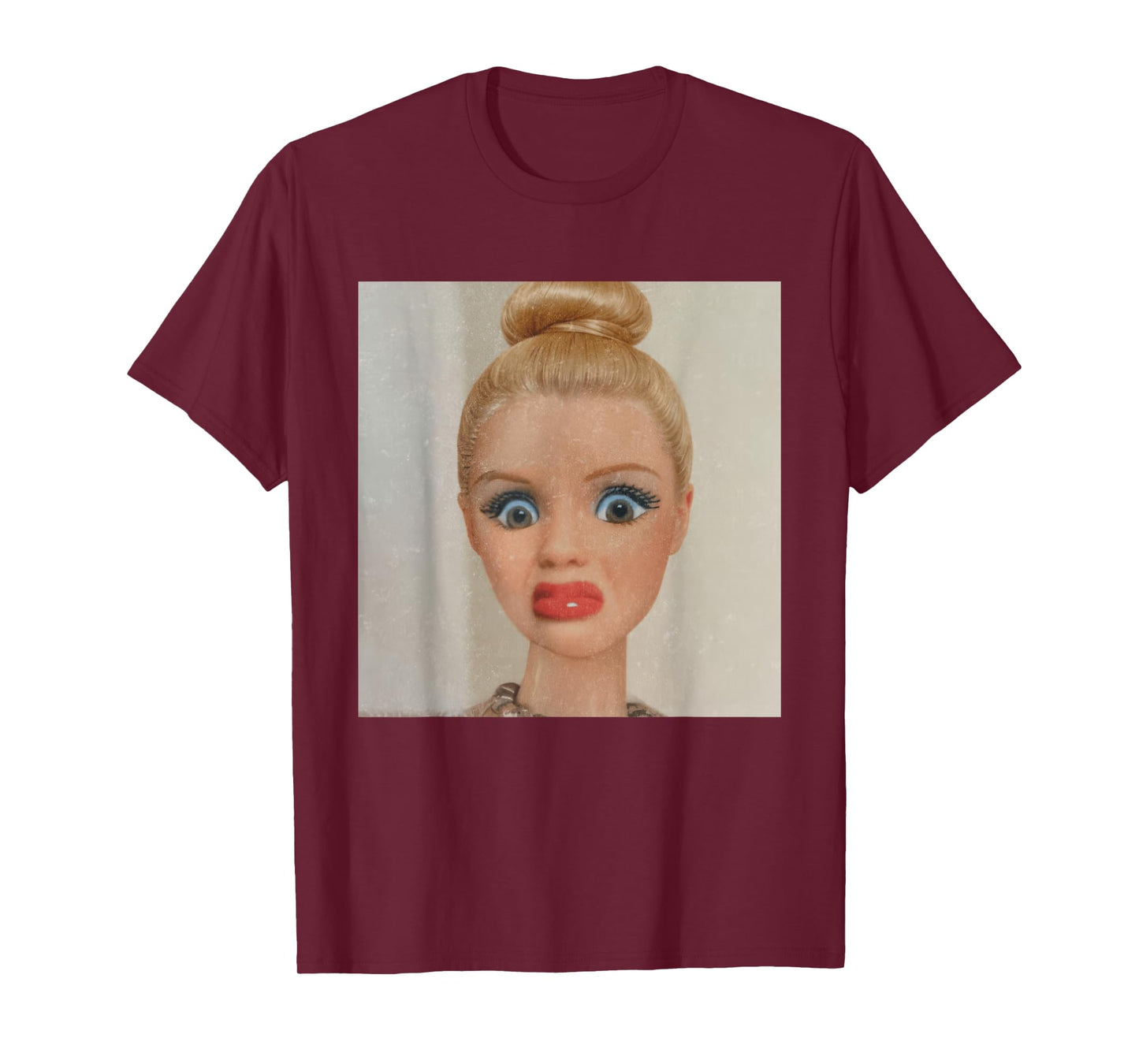 Funny Disgusted Doll face Meme Disgusting Reaction Sarcastic T-Shirt