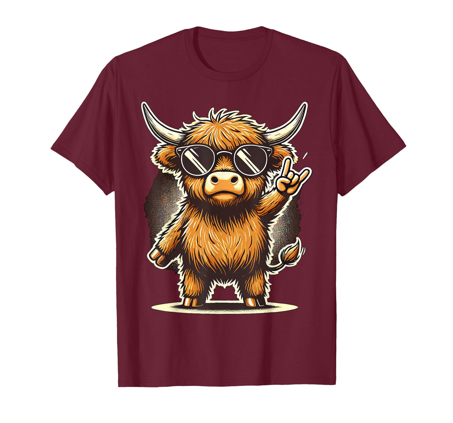 Highland Cow Rock and Roll T-Shirt
