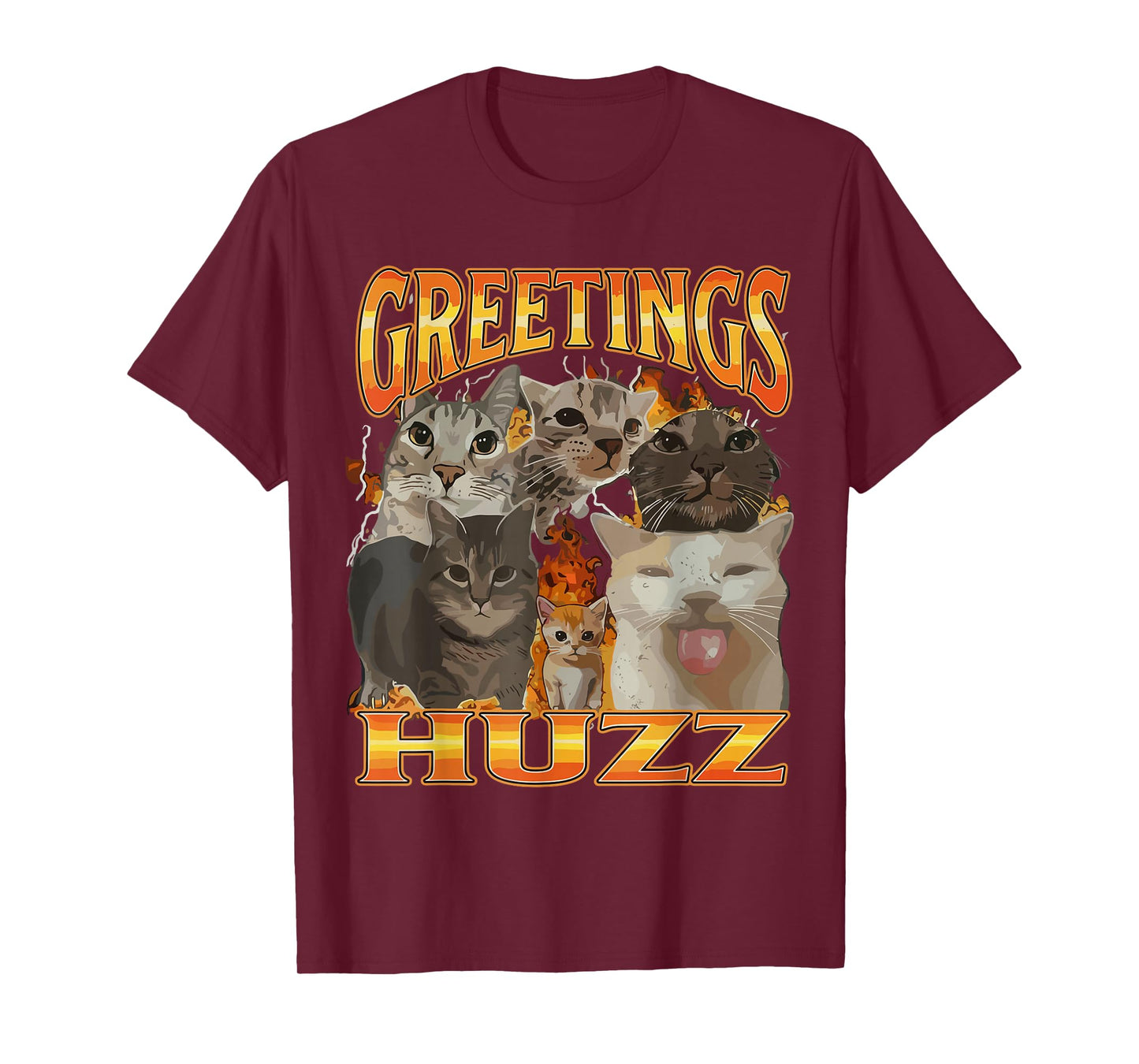 Meme Greetings Huzz Shirt, Funny Silly Cat Lollipop T-Shirt