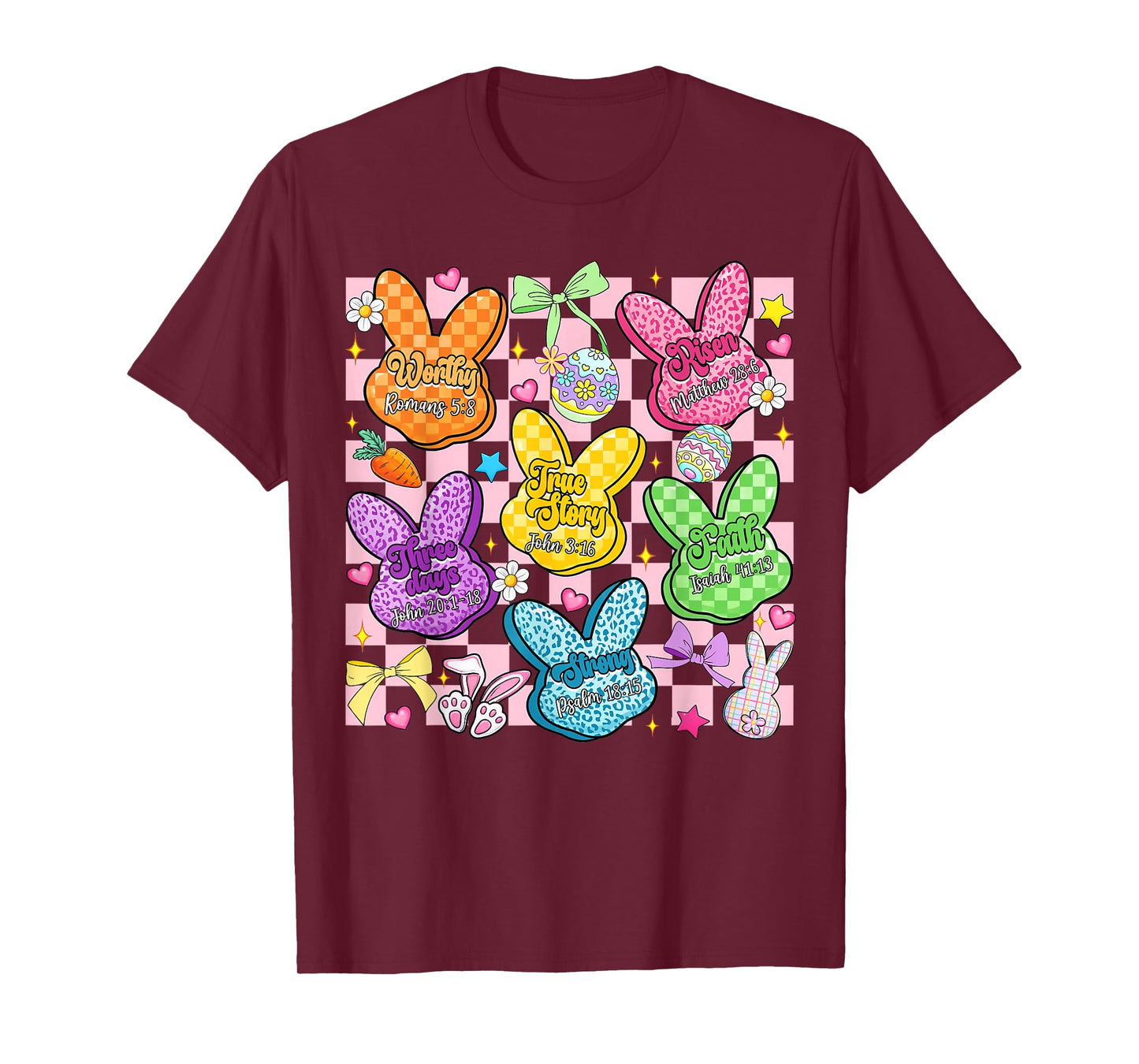 Easter Bunny Candy Bible Verse Religious Christian Easter T-Shirt