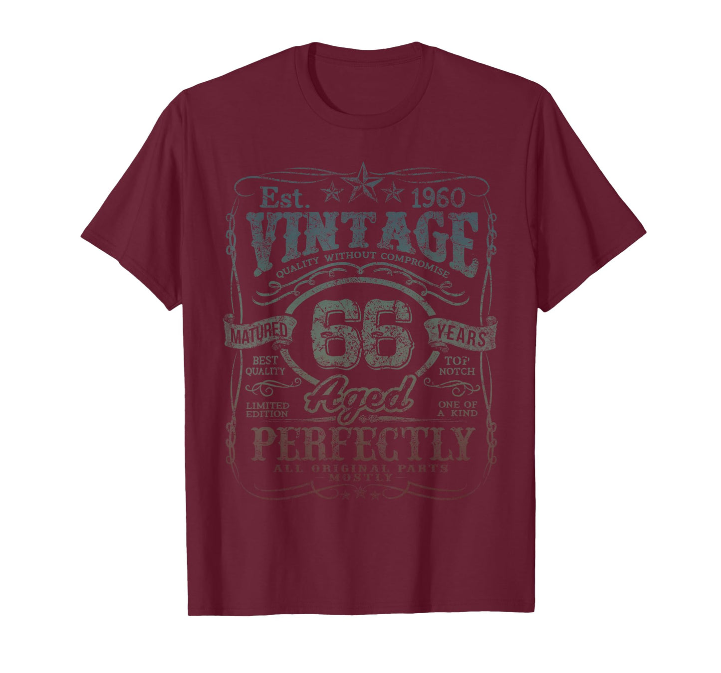 Vintage 1960 Limited Edition Shirt 66 Year Old 66th Birthday T-Shirt