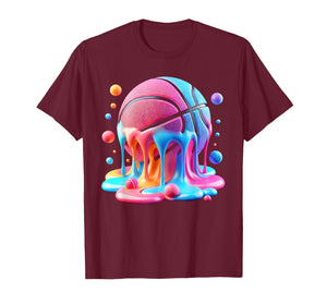 Melting Trippy Basketball Lovers Men Boys Girls Brainrot T-Shirt
