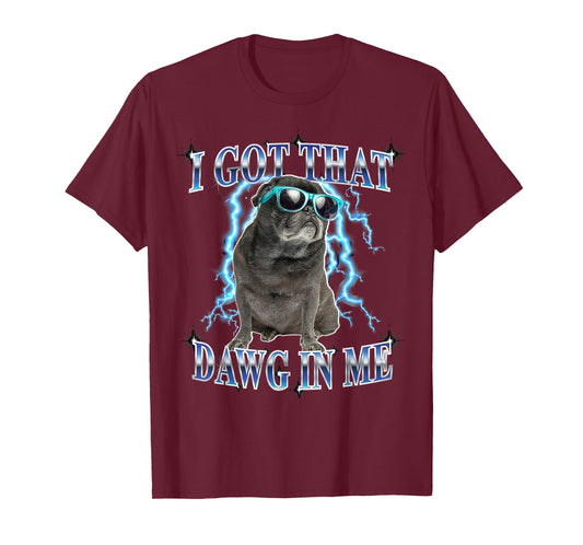 Funny Mens Retro Vintage Heavy Metal Black Pug Dog Mom Lover T-Shirt