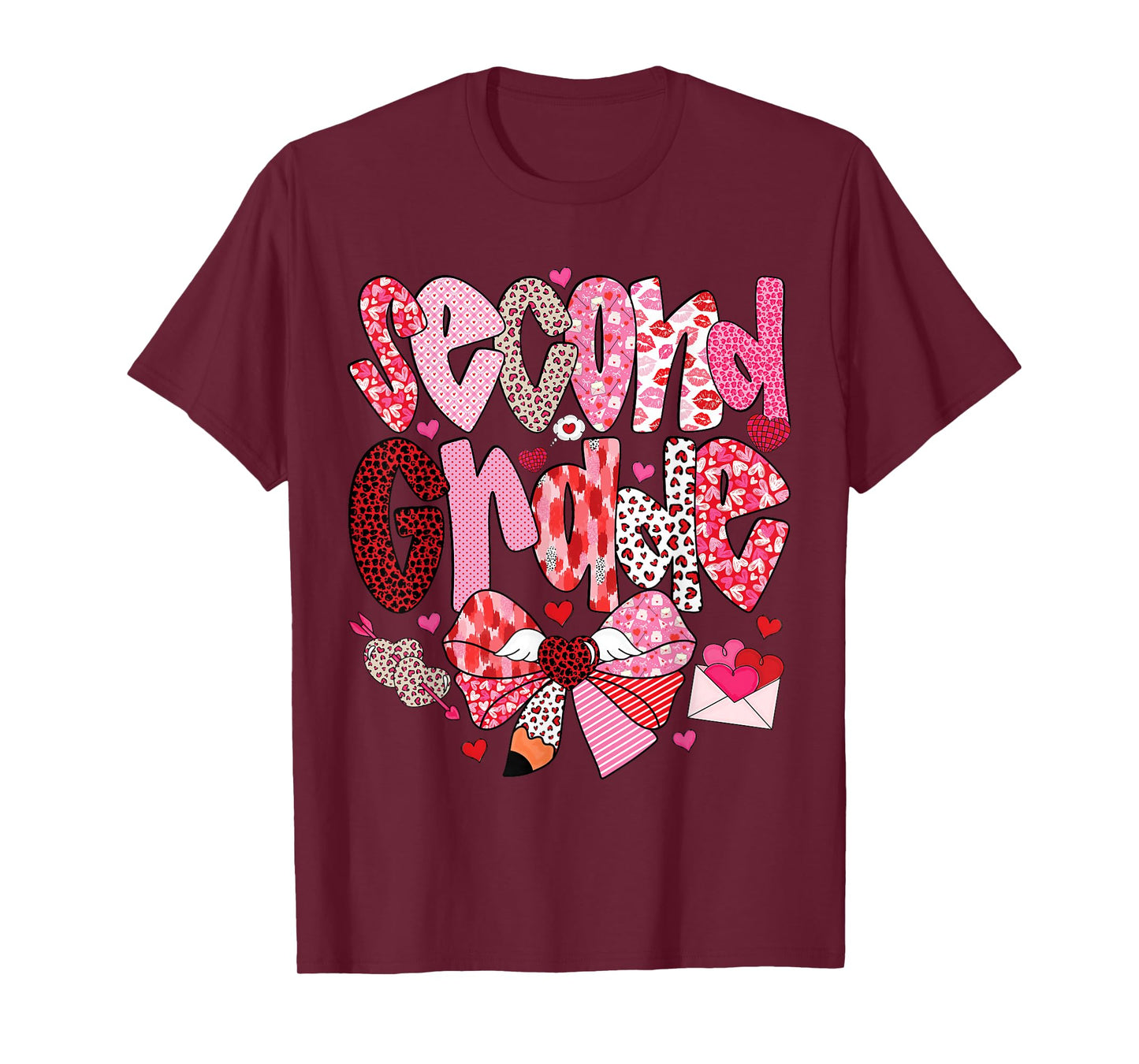 Second Grade Teacher Valentine Design for Classroom Fun T-Shirt