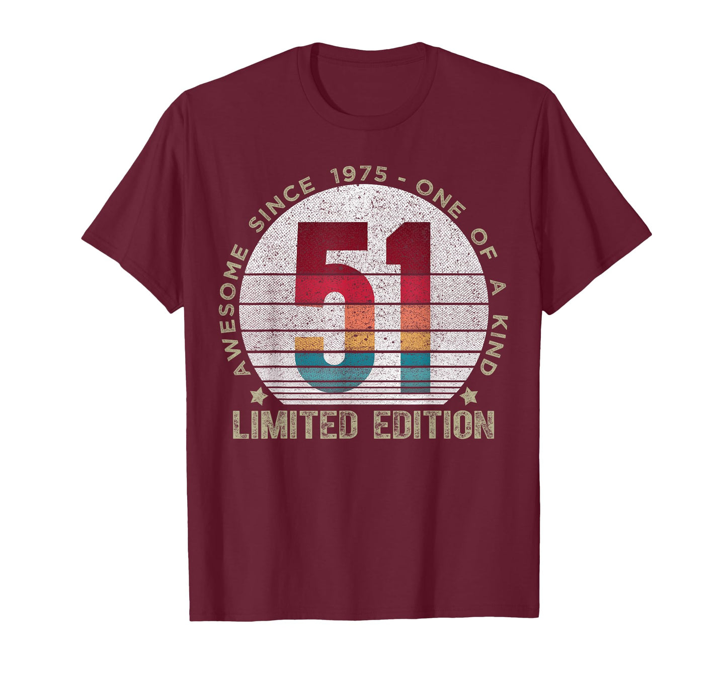 51 Year Old Gifts Vintage 1975 Limited Edition 51st Birthday T-Shirt