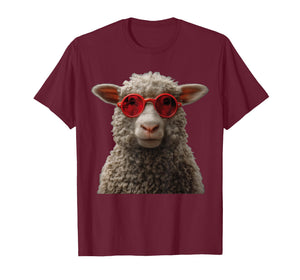 Sheep Wearing Sunglasses Funny Graphic T-Shirt