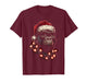 Cute Christmas Gorilla with Glasses Santa Hat Festive Animal T-Shirt
