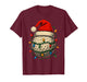 Golf Ball Santa Hat Womens Christmas Golfing Xmas Lights T-Shirt