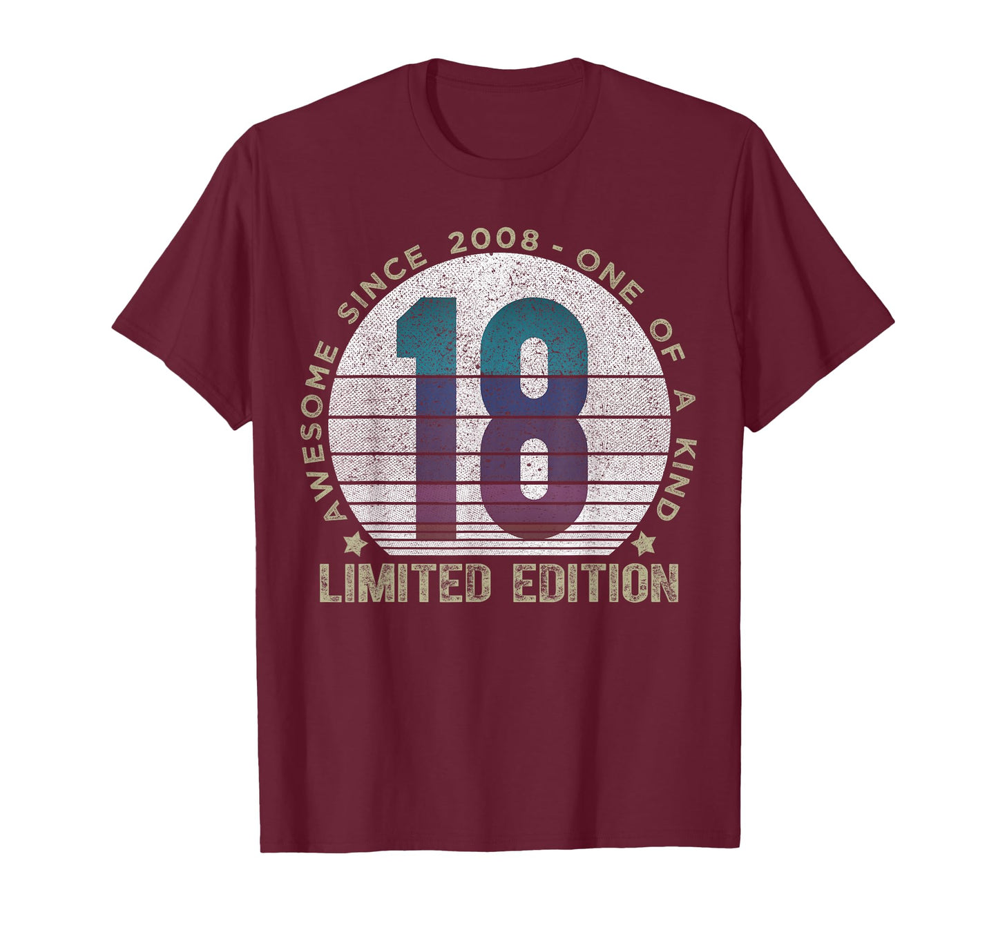 18 Year Old Gifts Vintage 2008 Limited Edition 18th Birthday T-Shirt