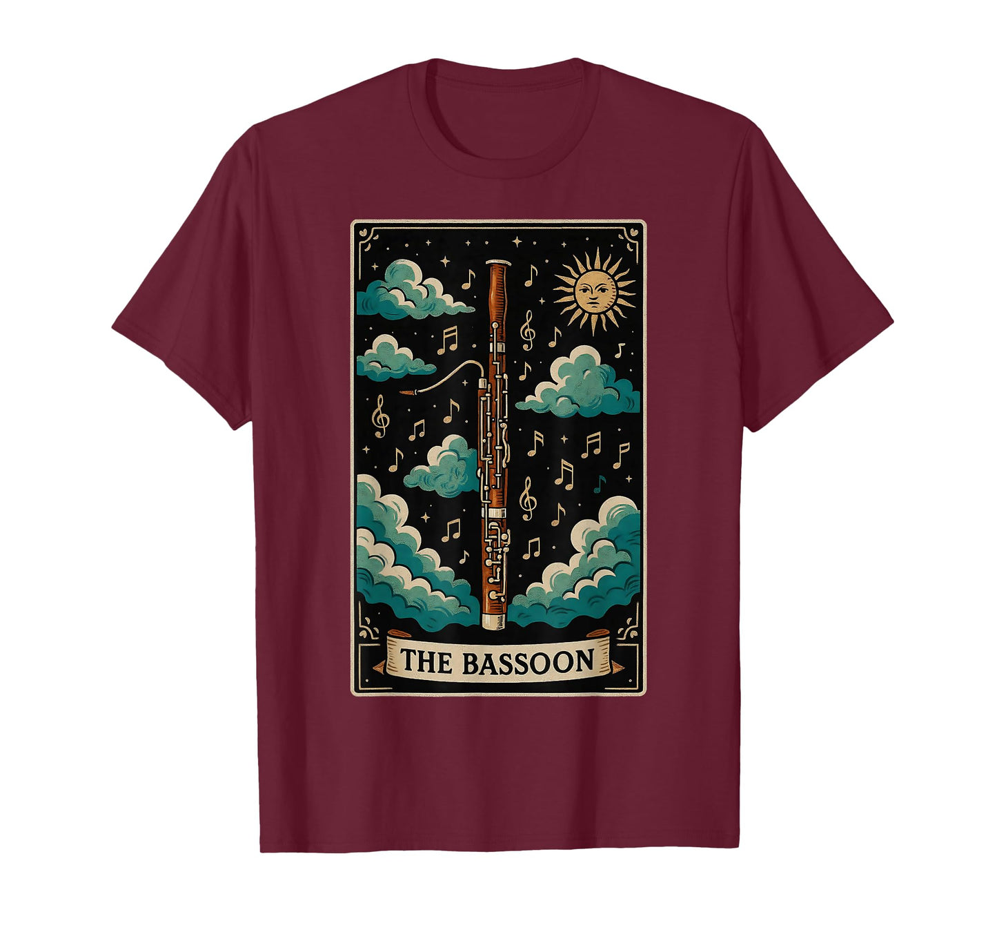 The Bassoon Instrument Bassoonist Bassoon Player Tarot Card T-Shirt
