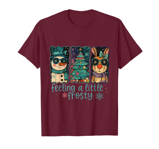 Feeling a Little Frosty Cool Christmas Character T-Shirt