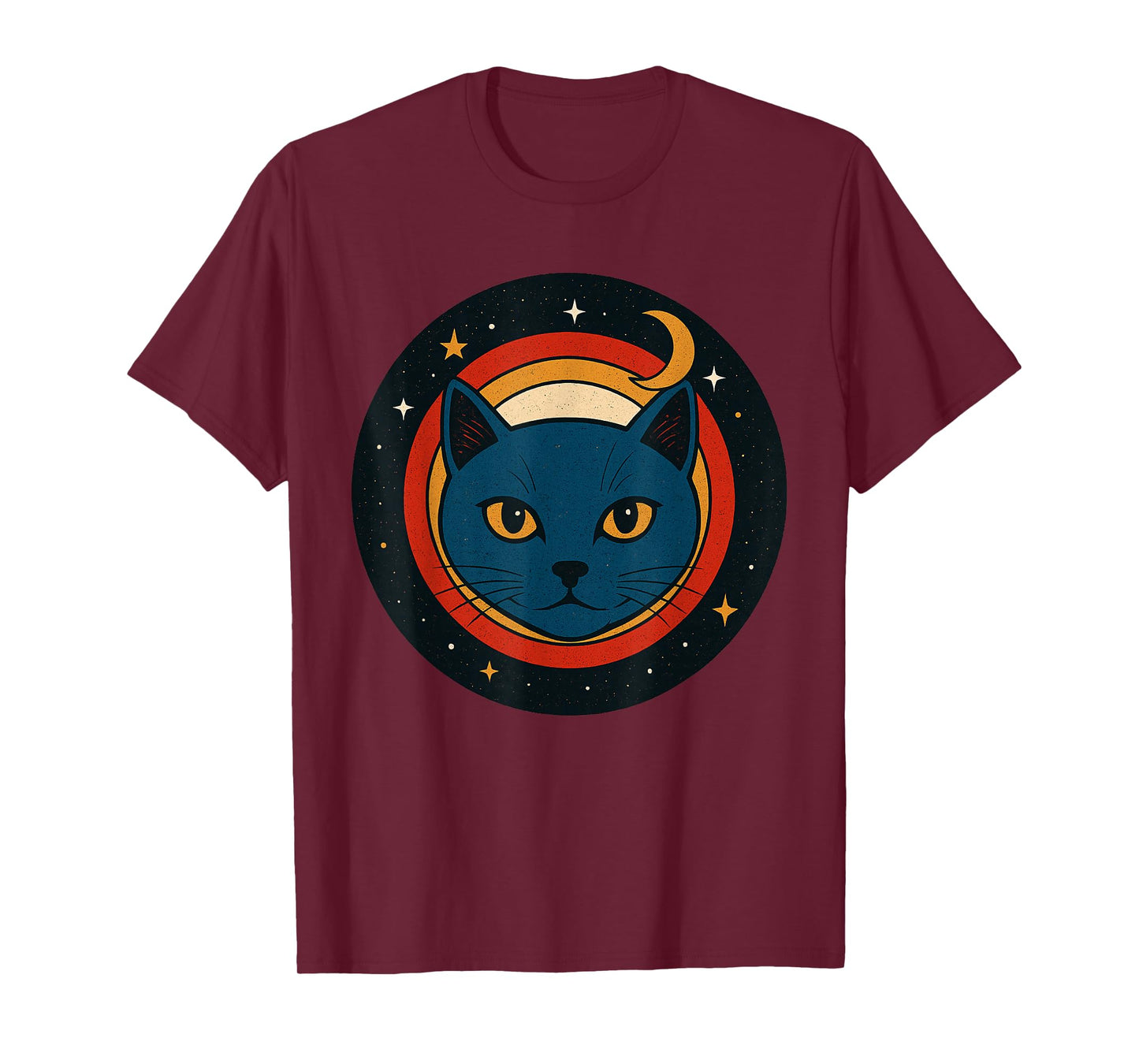 Cosmic Cat Space Illustration Retro Style Graphic Murakami T-Shirt