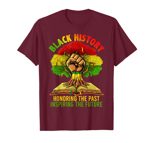 Black History Inspiring The Future African Tree Fist T-Shirt