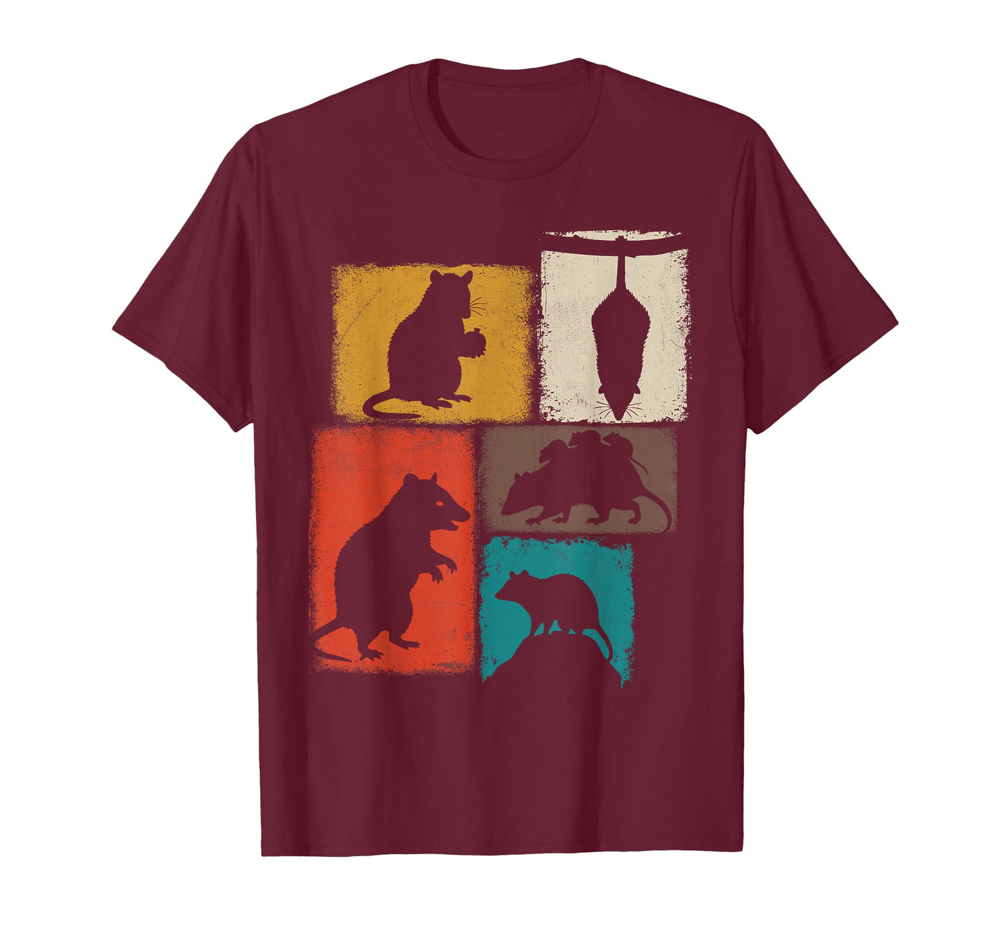 Opossum Vintage Collage Trash Animal Lover T-Shirt