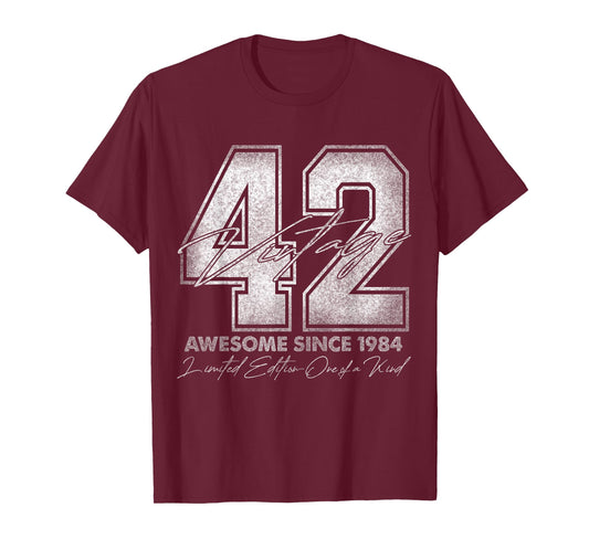 42 Year Old Gifts Vintage 1984 Limited Edition 42nd Birthday T-Shirt