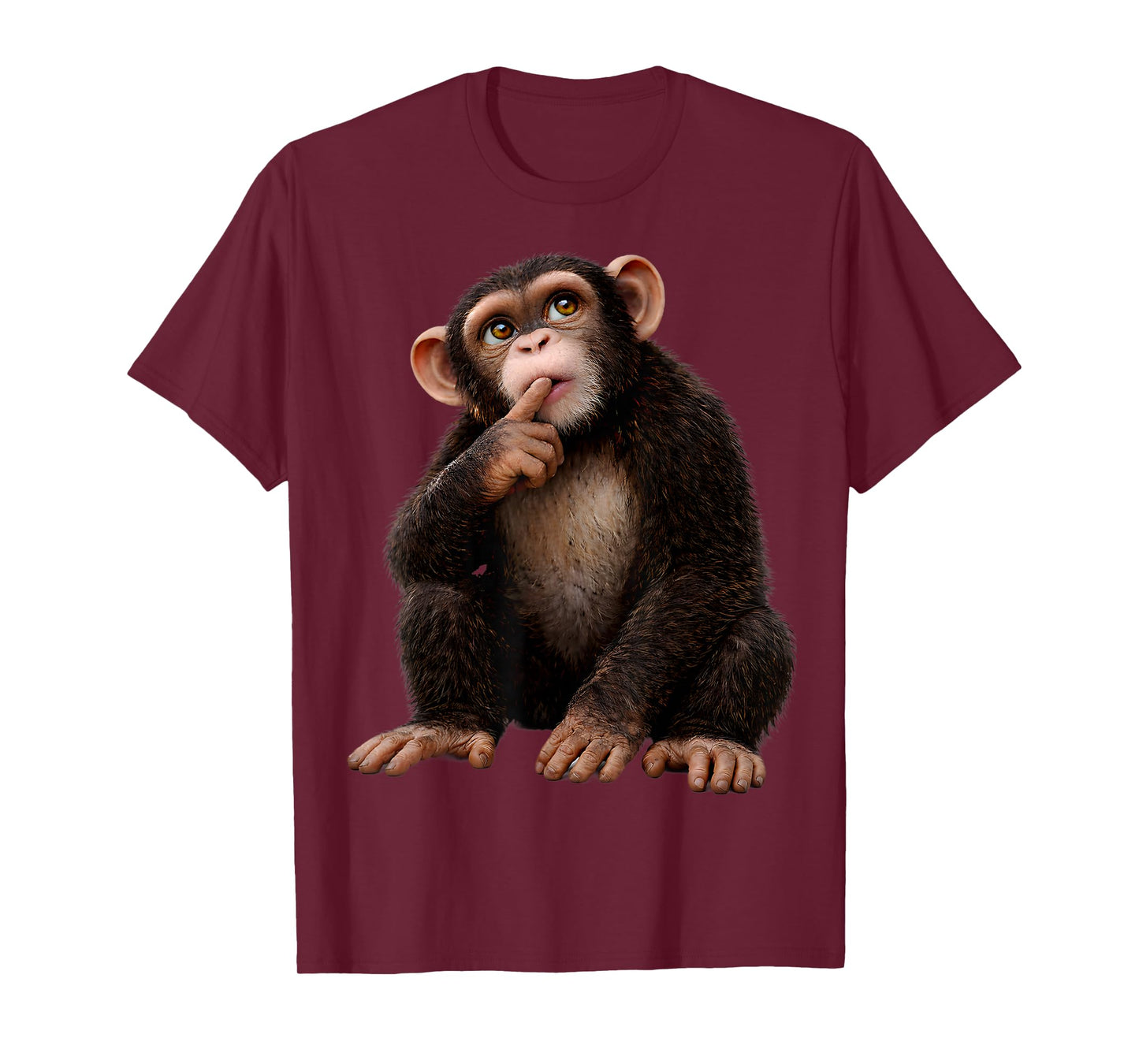 Funny Monkey Face Chimpanzee Women Men Kids Monkey Lover T-Shirt