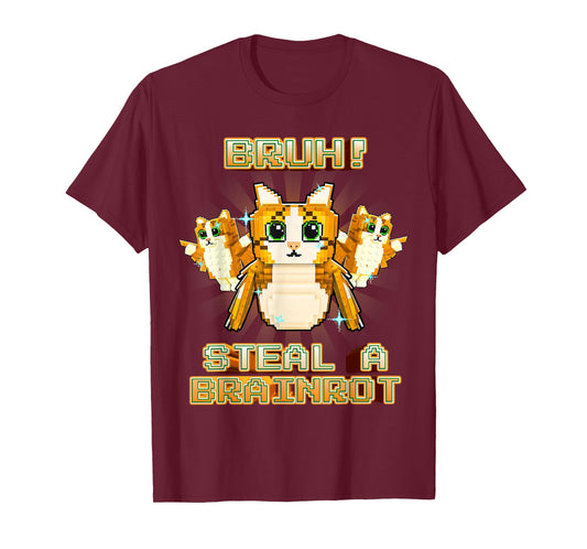 Bruh OG Meowl Funny Brainrot for Boys Kids Teens T-Shirt