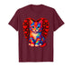 Cute Multicolor Cat Heart Valentines Day for Kitties Lovers T-Shirt