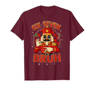 HUGvyn Six Seven Bruh Nutcracker Christmas 67 Meme Boy Girls T-Shirt