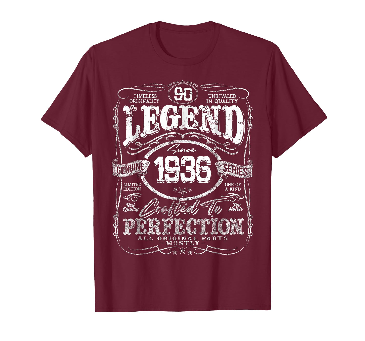 90 Year Old Gifts Vintage 1936 Limited Edition 90th Birthday T-Shirt
