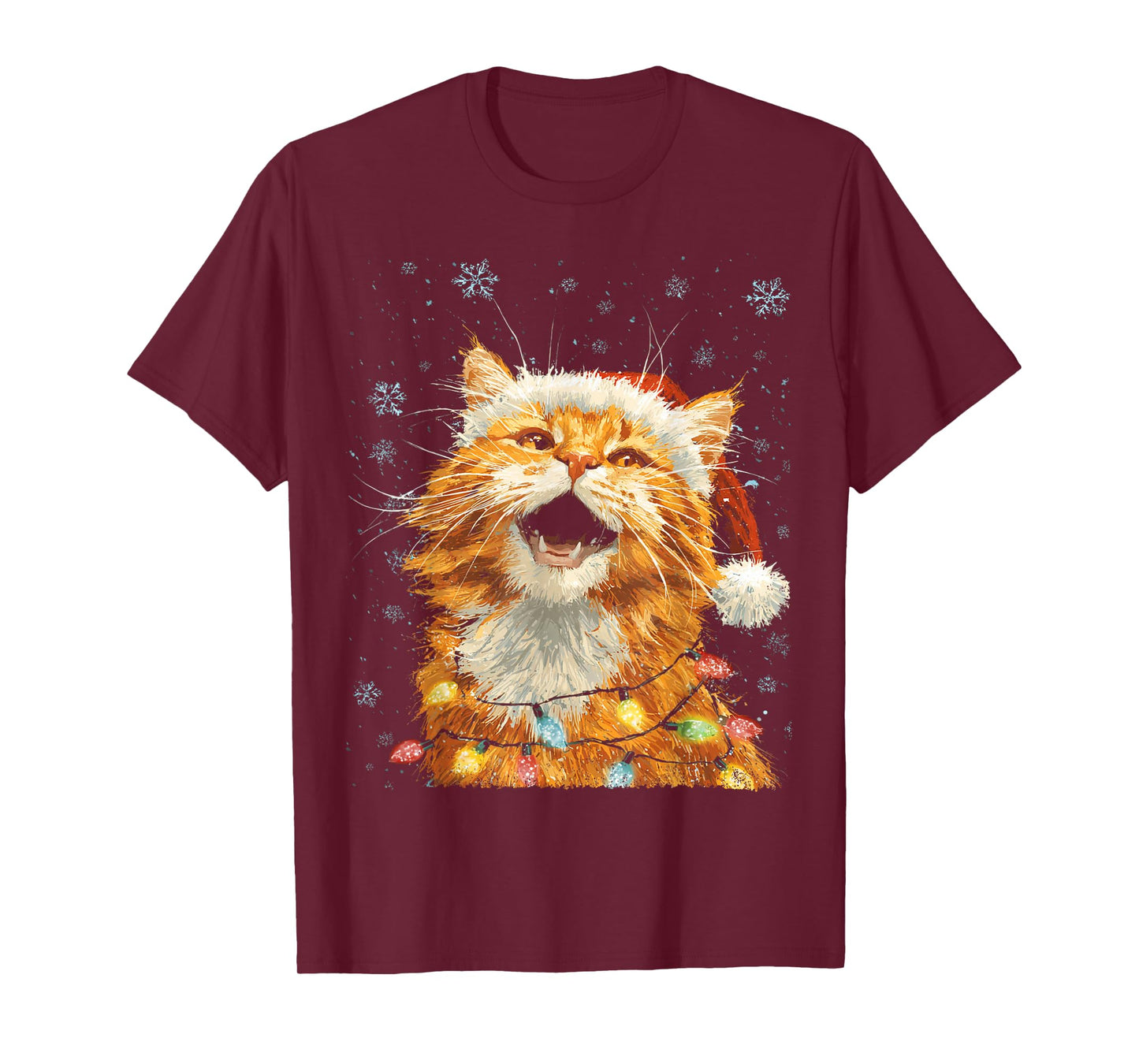 Christmas Cat Women's Tops T-Shirt