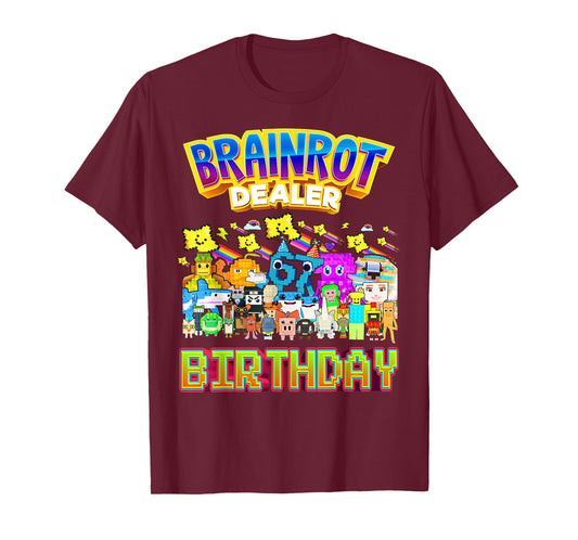 Funny Brainrot Dealer Birthday for Boys Kids Teens T-Shirt