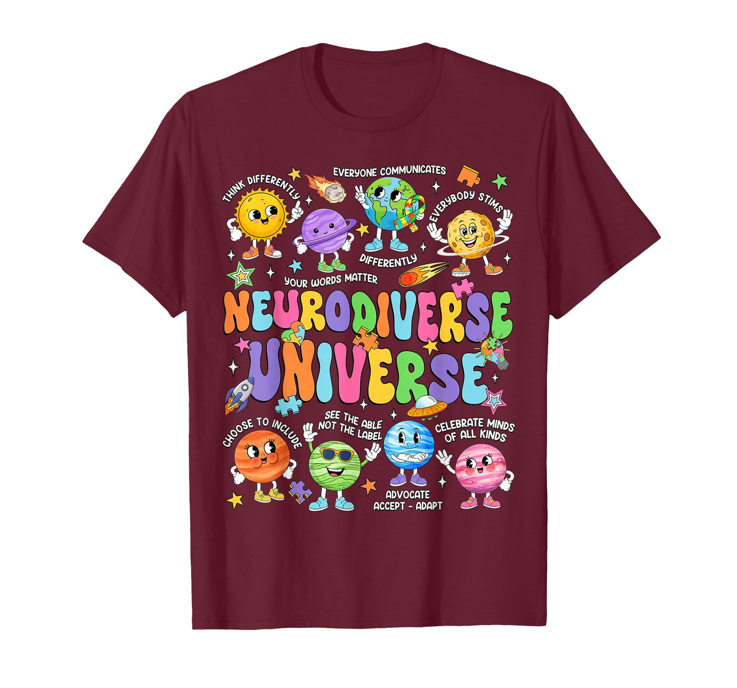 Neurodiverse Universe Neurodiversity Autism Awareness Kids T-Shirt