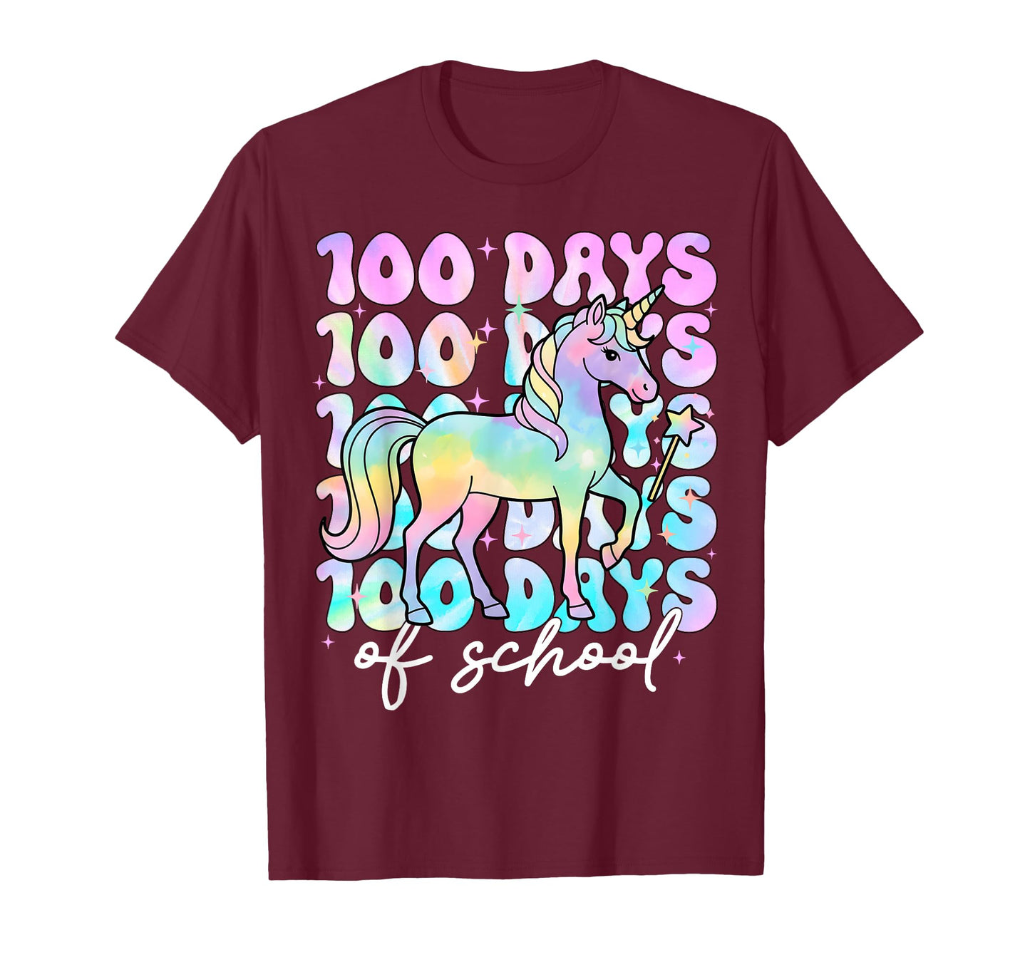 100 Days of School Unicorn Girls 100th Day of School Teacher T-Shirt