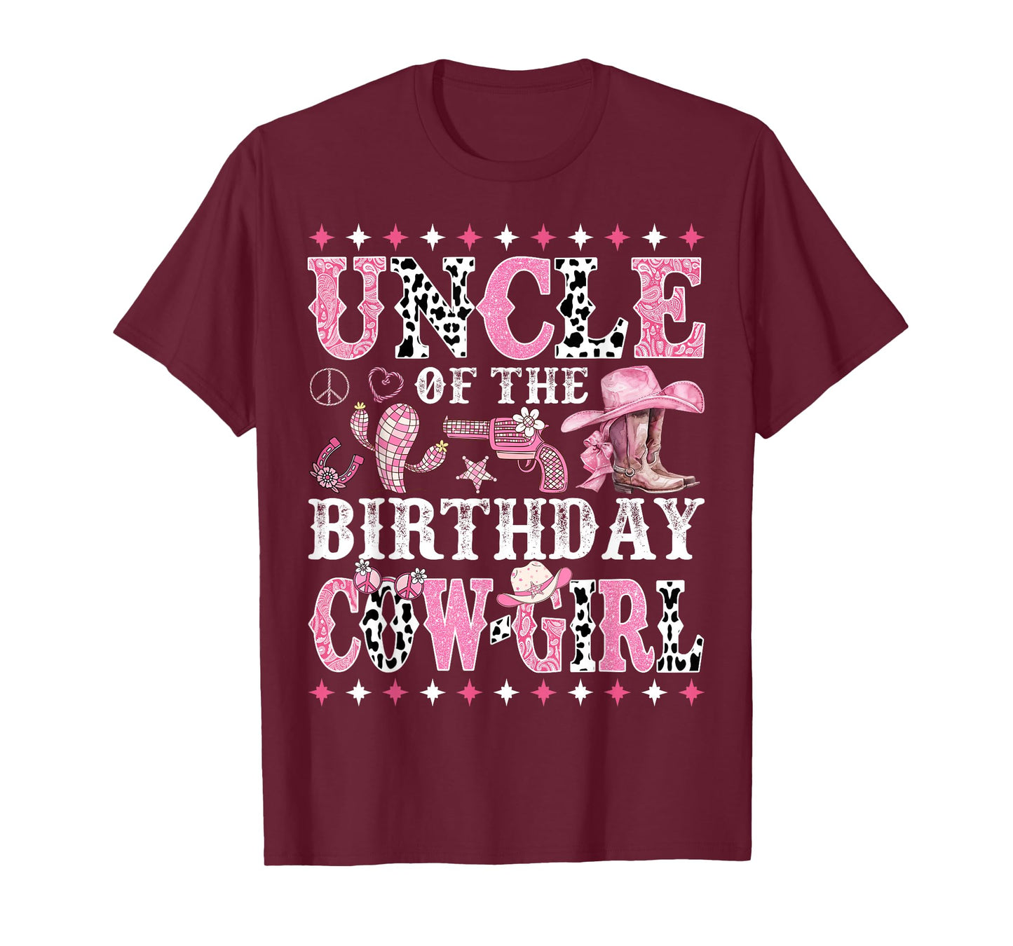 Uncle of The Birthday Cowgirl Rodeo Western Country T-Shirt