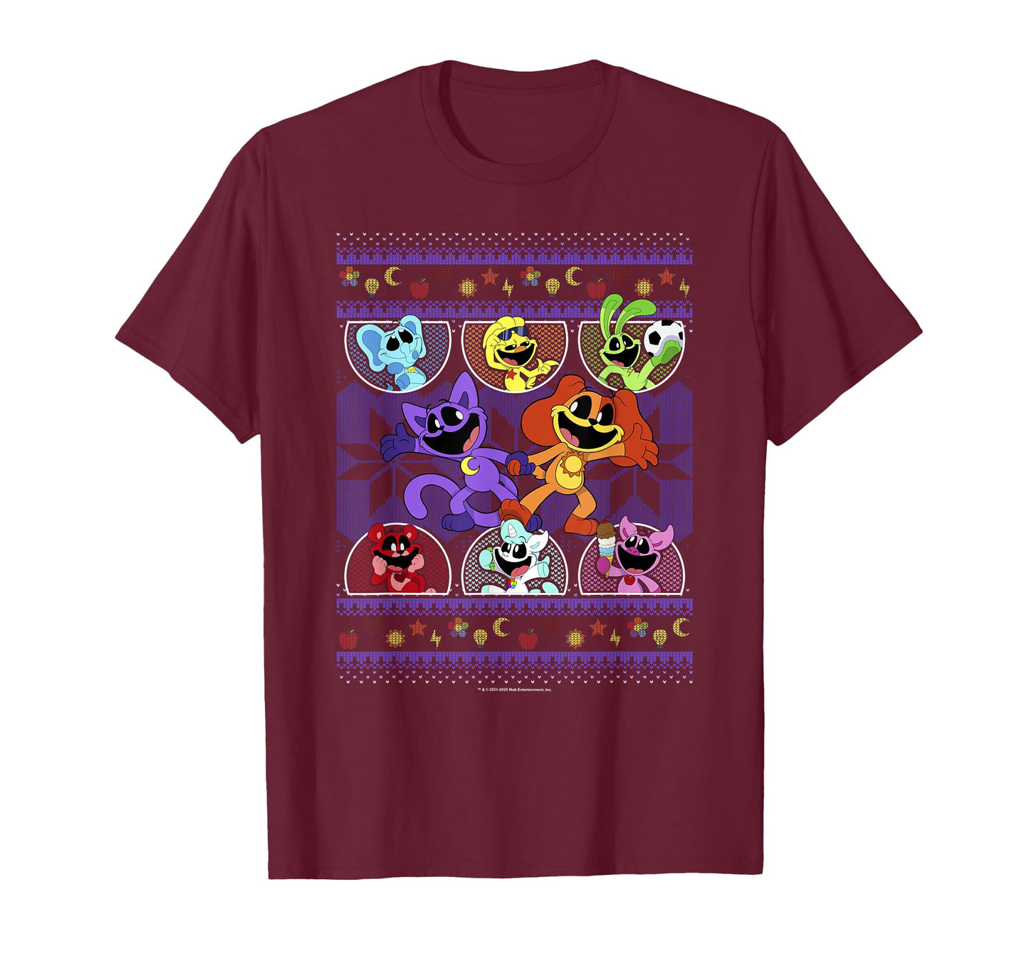 Poppy Playtime Christmas Smiling Critters Ugly Sweater T-Shirt