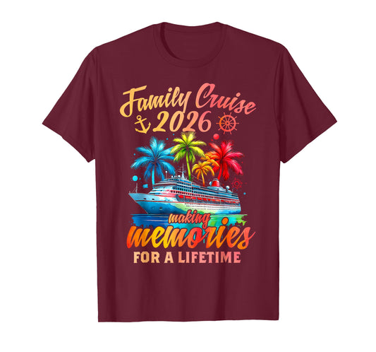 Family Cruise 2026 Family Matching Cruise Vacation Party T-Shirt