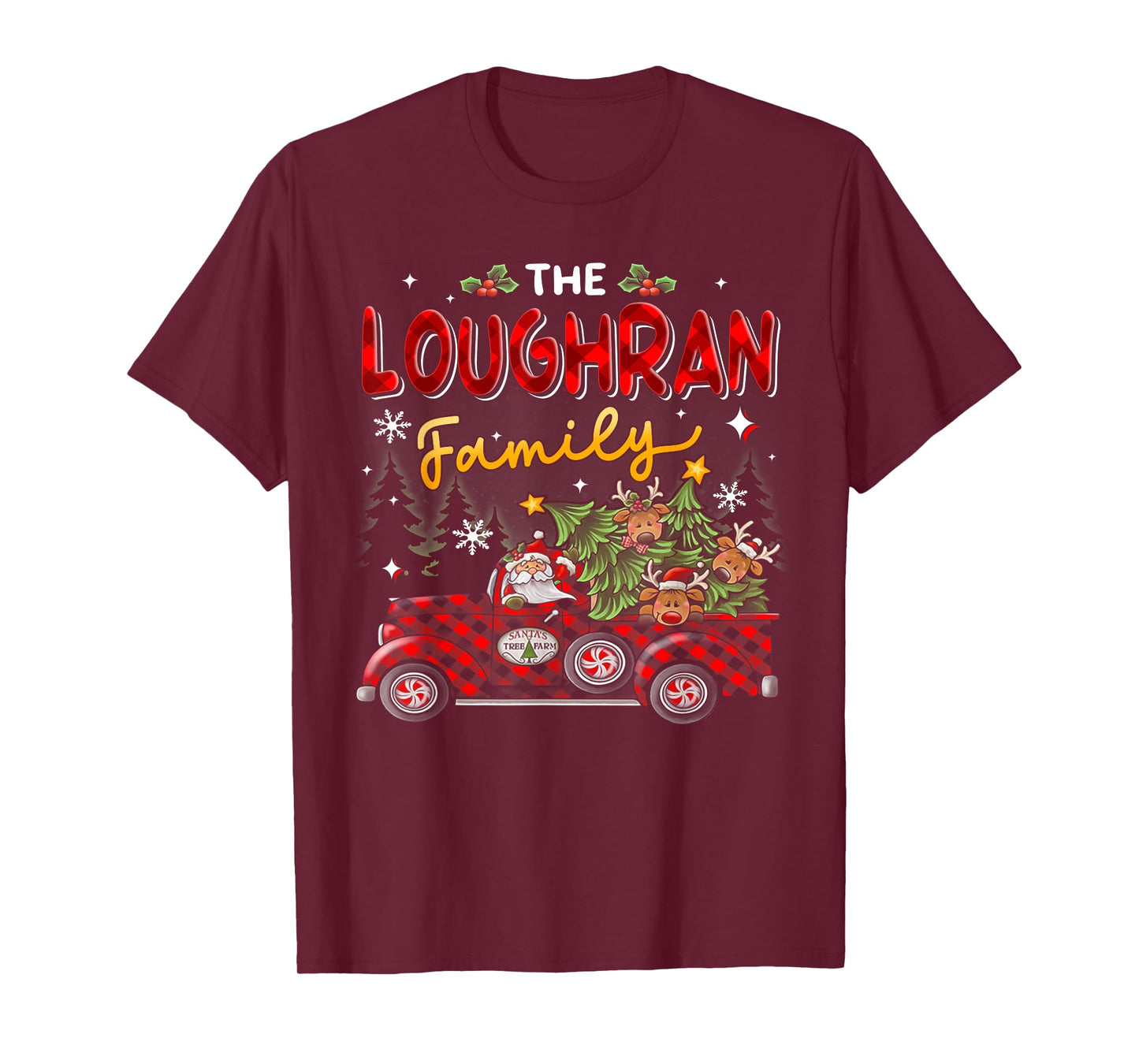 The Loughran Family Christmas Matching Pajamas Group Gift T-Shirt