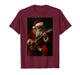 Santa Claus Shredding Guitar Christmas Music Fan T-Shirt