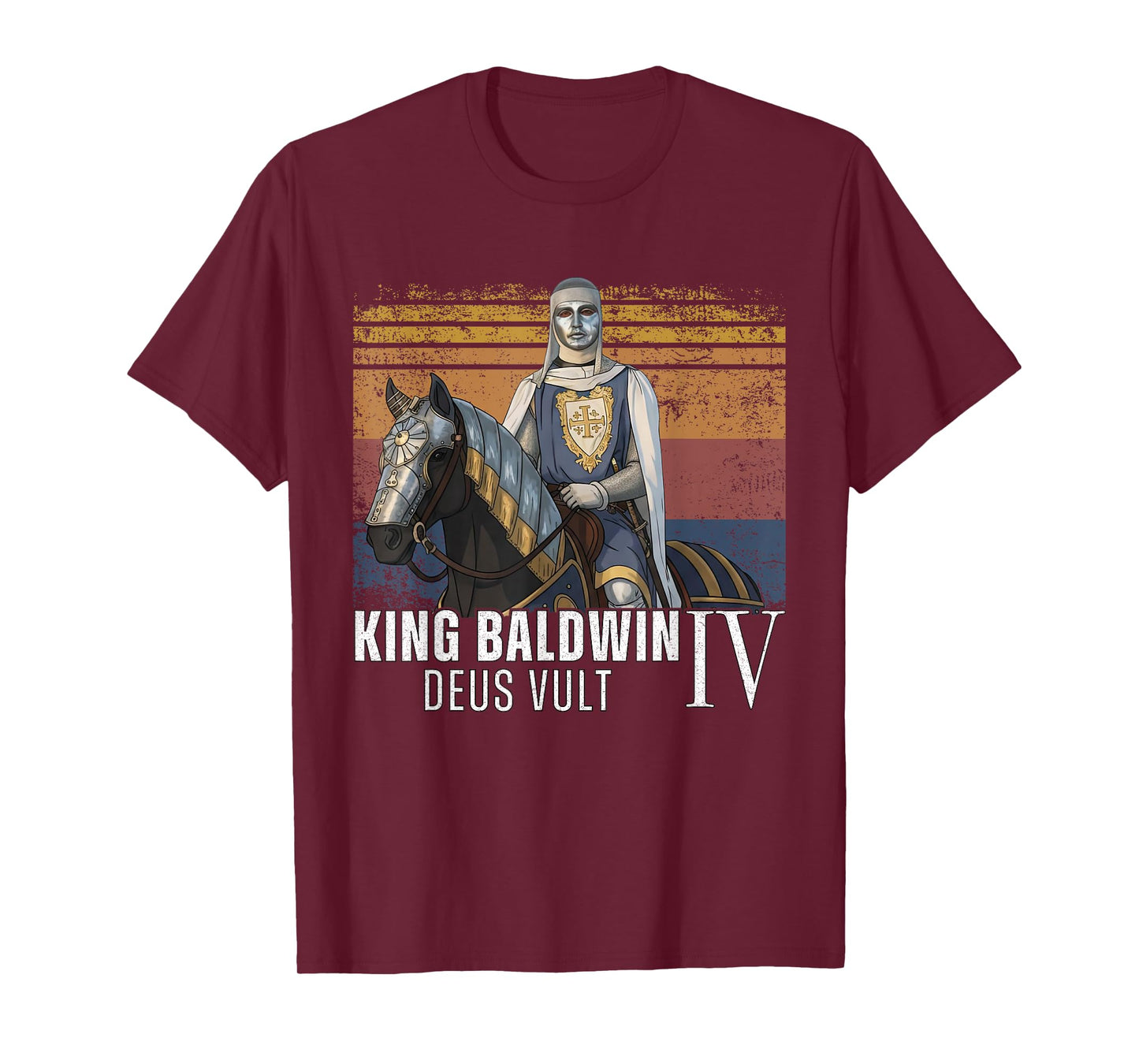 Silver Mask King Baldwin IV Golden Mask Medieval Art T-Shirt
