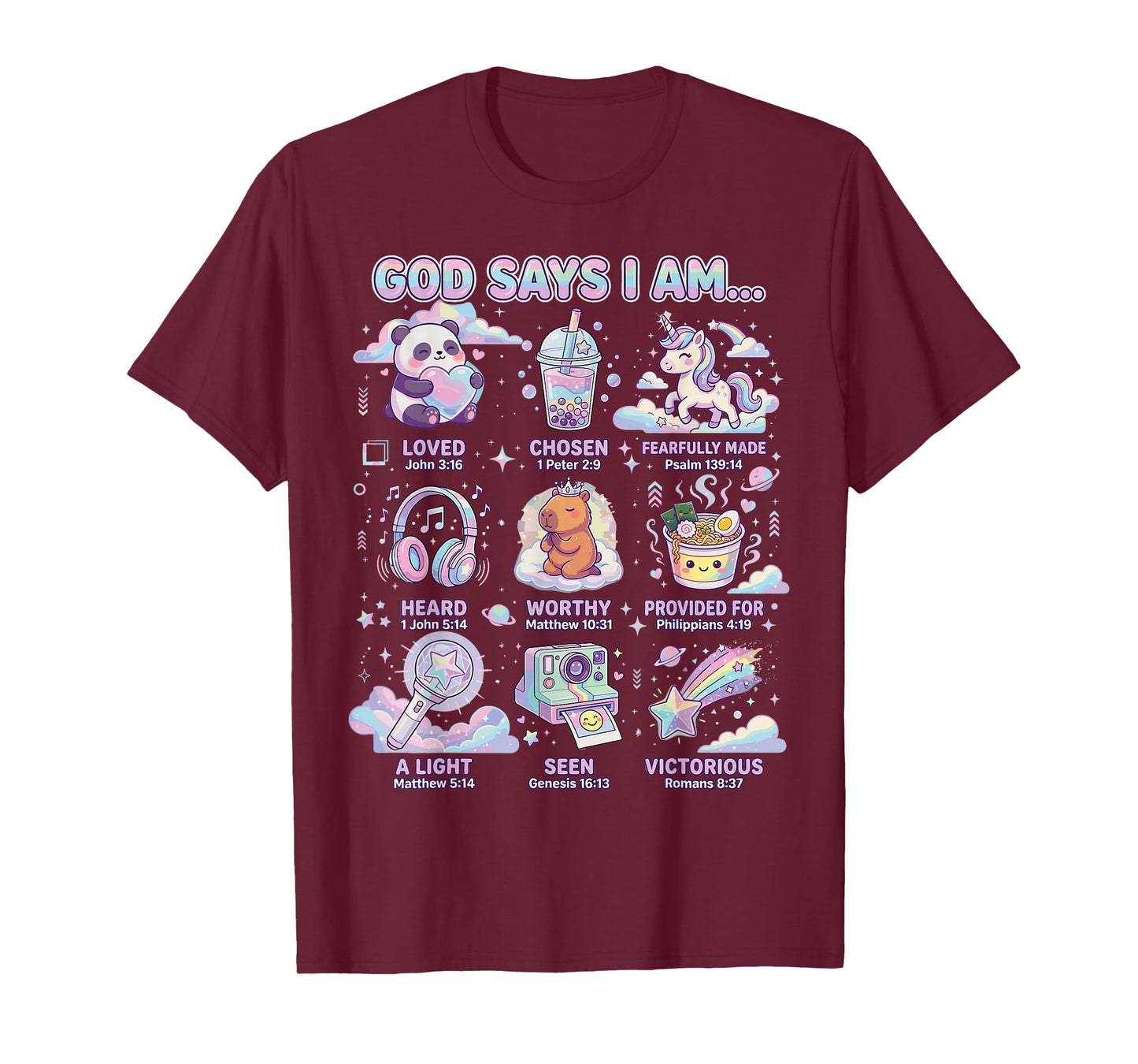 God Says I Am Bible Verses for Christian Girl T-Shirt