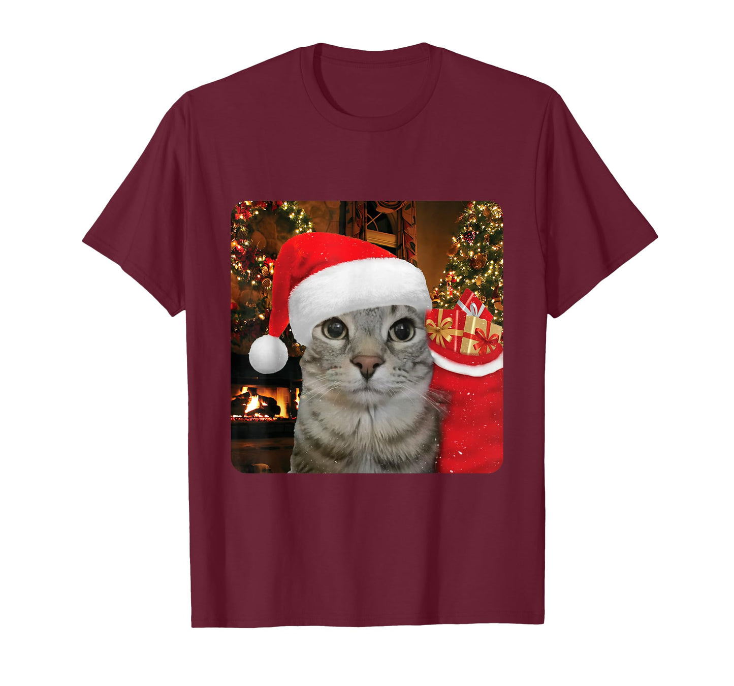 Funny Christmas Rizz Season Humor Cat Internet Meme Brainrot T-Shirt